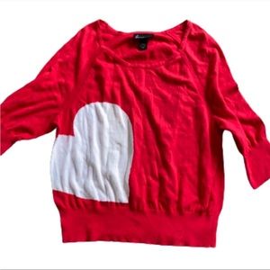 Lane Bryant Heart red sweater size 16